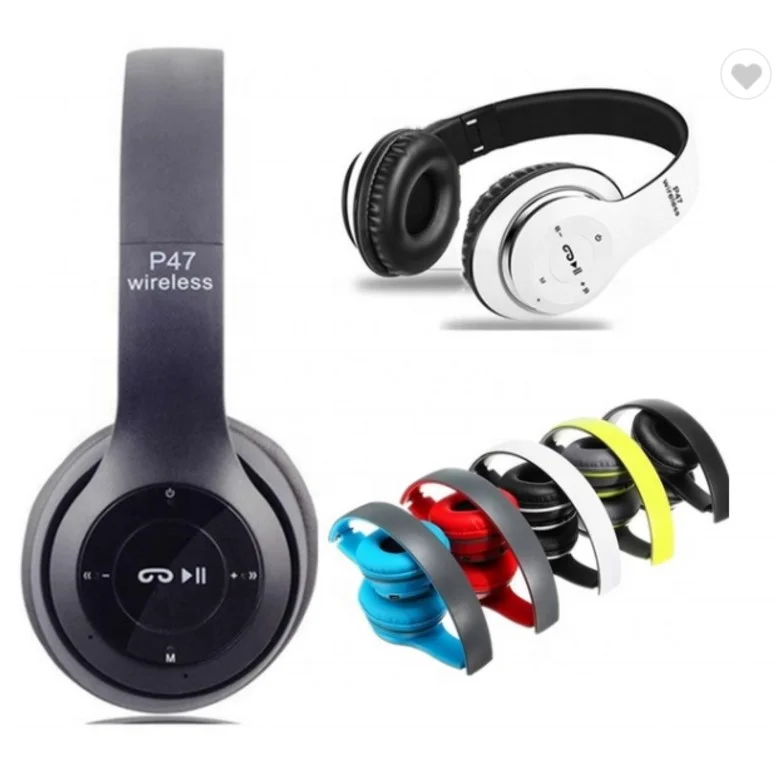 2021 Audifonos P47 Gaming Wireless Headphones BT Headset HiFi Stereo Headset With Microphone Earphone, Black, red, blue, yellow, white.
2021 Audifonos P47 Gaming Wireless Headphones BT Headset HiFi Stereo Headset With Microphone Earphone, Black, red, blue, yellow, white.