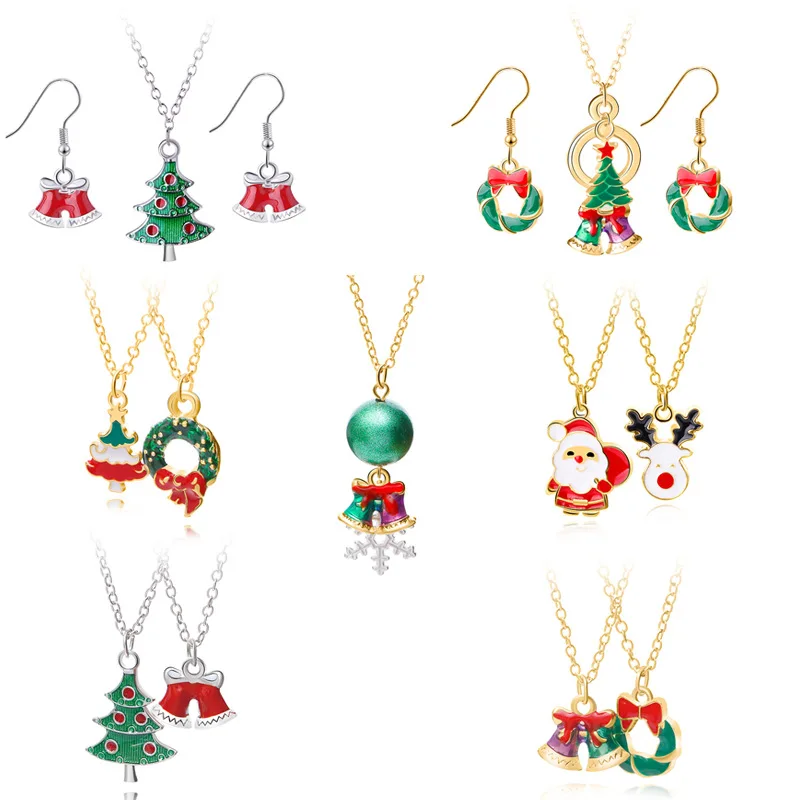 Deer Hat Tree Shaped Novelty Christmas Earring Jewelry Set For Women Oil Drill Christmas Gift Santa Clau Pendant Jewellery Set
Deer Hat Tree Shaped Novelty Christmas Earring Jewelry Set For Women Oil Drill Christmas Gift Santa Clau Pendant Jewellery Set