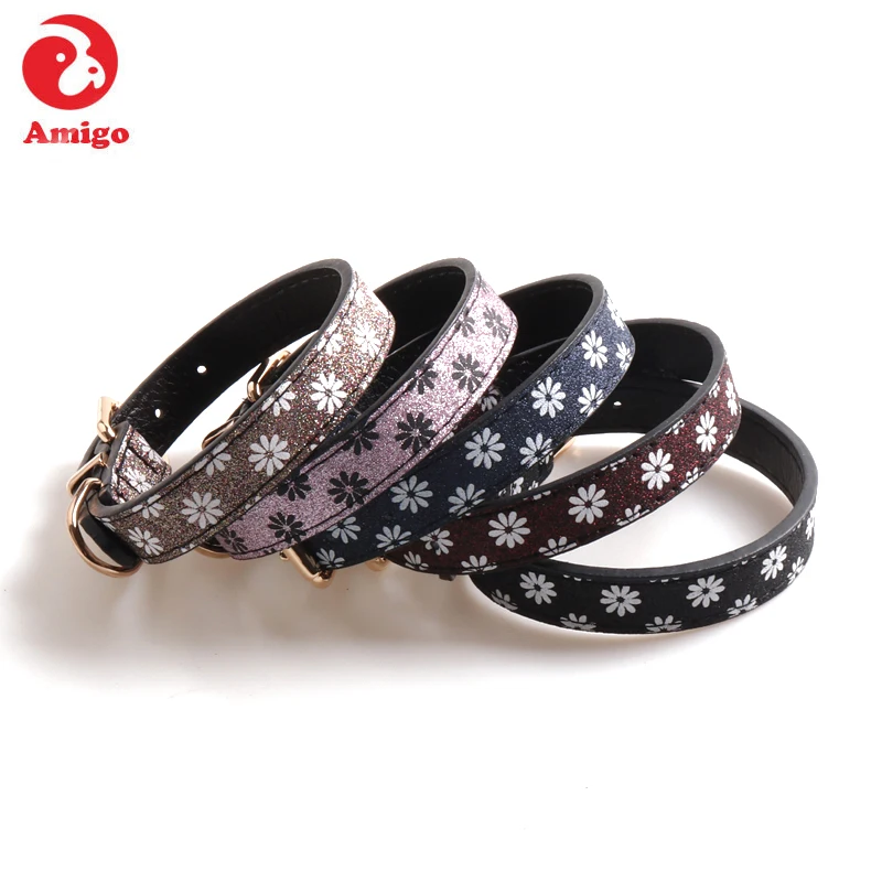 Amigo New Design Custom Pattern Pet Puppy Glitter Bling Neck Strap Metal Buckle Pu Leather Dog Collar, Show as picture or custom
Amigo New Design Custom Pattern Pet Puppy Glitter Bling Neck Strap Metal Buckle Pu Leather Dog Collar, Show as picture or custom