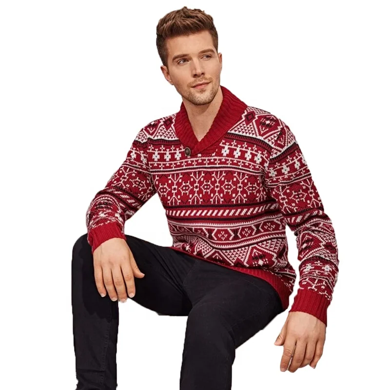 Winter Elk Knit Christmas Sweater Turndown Collar Christmas Pattern Sweater Lapel Christmas Sweater For Men
Winter Elk Knit Christmas Sweater Turndown Collar Christmas Pattern Sweater Lapel Christmas Sweater For Men