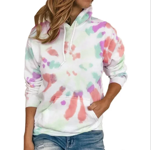 new long-sleeved casual tie-dye printing color women's hoodie comfortable women hoody, Picture
new long-sleeved casual tie-dye printing color women's hoodie comfortable women hoody, Picture