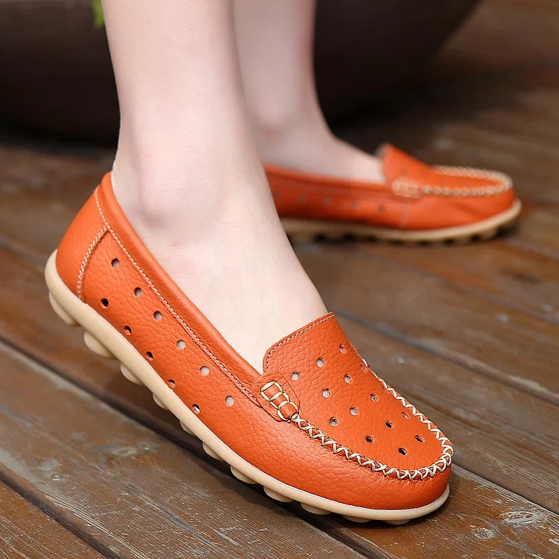 Brand Genuine Leather Shoes Woman Cutout Loafers Slip On Breathable Ballet Flat Ballerina Flats
Brand Genuine Leather Shoes Woman Cutout Loafers Slip On Breathable Ballet Flat Ballerina Flats