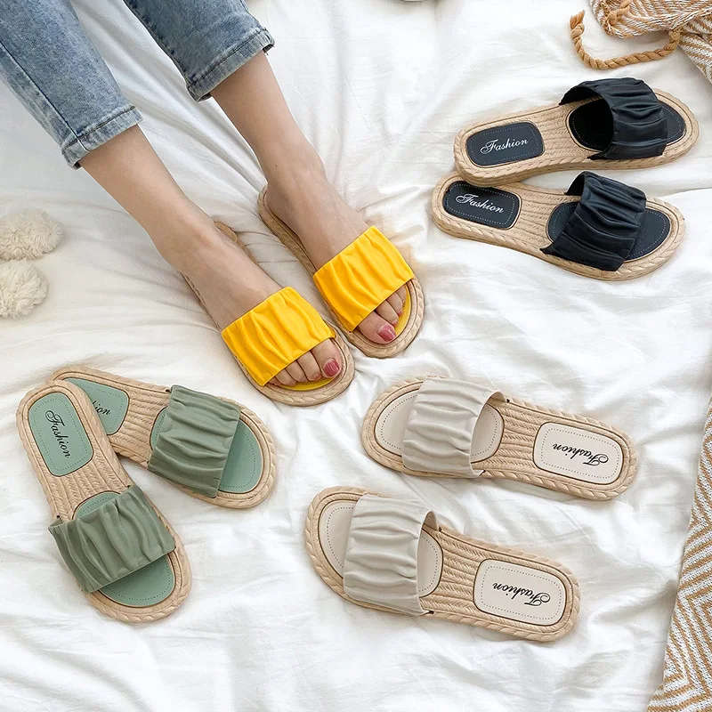 Summer New Style Flats Slippers Open-toed Soft-soled Beach Slippers For Women, Customized color
Summer New Style Flats Slippers Open-toed Soft-soled Beach Slippers For Women, Customized color