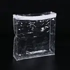 Clear wrapping edge bedding packing printing bag pvc zipper sewed pouch textile stand up sewing bag