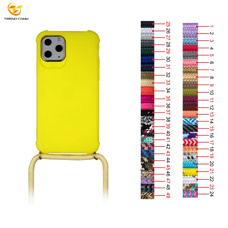 phone strap Cord rope necklace with colorful TPU back case for iphone 11 pro, Black, blue,pink, red, white...
phone strap Cord rope necklace with colorful TPU back case for iphone 11 pro, Black, blue,pink, red, white...