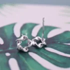 Hoop Earrings SayYes Wholesale 925 Sterling Silver Flower Hoop Stud Earrings For Women