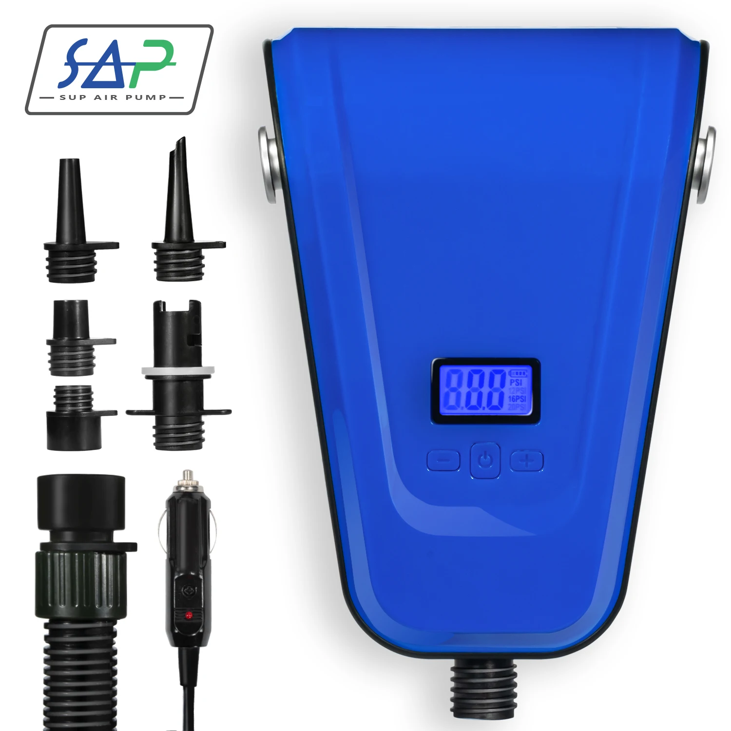 Compact Digital Air Pump Compressor with Preset PSI Auto Shut Off for Inflating SUP Paddle Boards, Boats, Rafts, Pool Toys 20psi, Blue/white
Compact Digital Air Pump Compressor with Preset PSI Auto Shut Off for Inflating SUP Paddle Boards, Boats, Rafts, Pool Toys 20psi, Blue/white