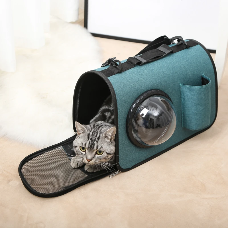 

Pet Travel Carrier | Ventilated, Comfortable Design with Safety Features | Ideal for Small to Medium Sized Cats, Dogs, and Pets