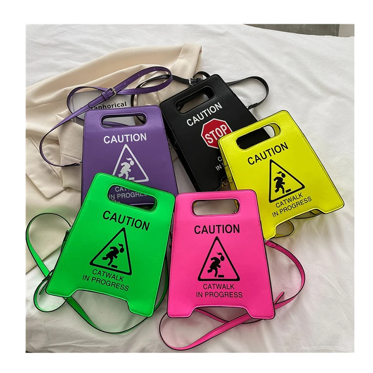 Novelty Fluorescent Stop Sign Tote Handbags for Women Fashion Caution Sign Crossbody Bag Funny PU Leather Messenger Purses
Novelty Fluorescent Stop Sign Tote Handbags for Women Fashion Caution Sign Crossbody Bag Funny PU Leather Messenger Purses