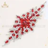 Stock red beads' dress belts applique weeding dress rhinestone appliqued