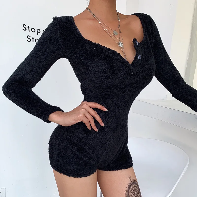 Aselnn Women jumpsuits and rompers winter fleece sexi sweater tops womens sexy jumpsuit 2019
Aselnn Women jumpsuits and rompers winter fleece sexi sweater tops womens sexy jumpsuit 2019