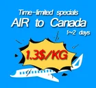 Free pick up air freight door to door shipping service to CANADA FBA amazon