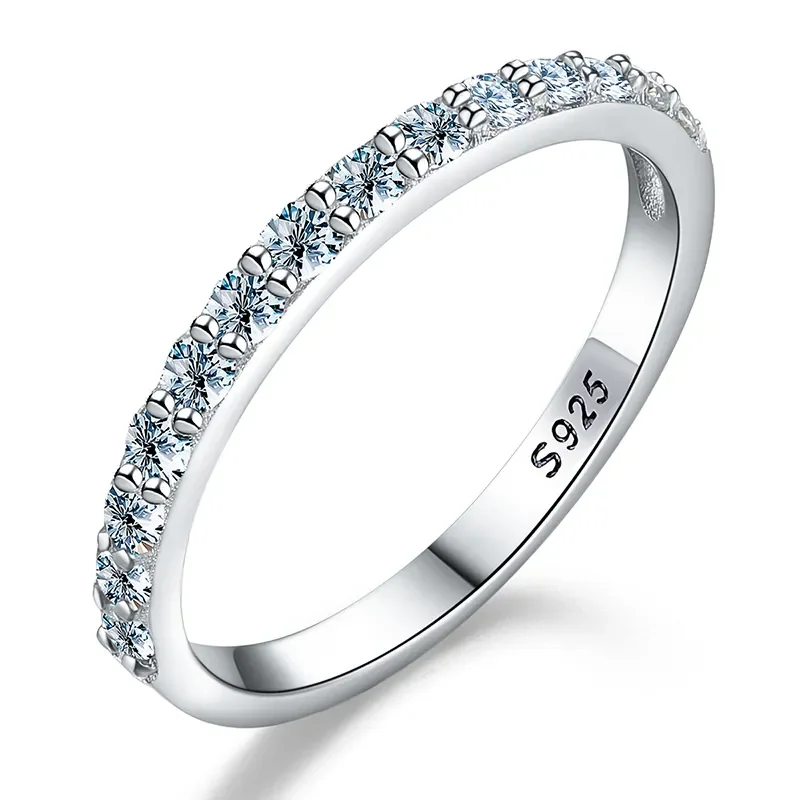VVS 0.1ct moissanite diamond enterity tennis band ring 925 sterling silver 18k White gold for women engagement gift fine Jewelry
VVS 0.1ct moissanite diamond enterity tennis band ring 925 sterling silver 18k White gold for women engagement gift fine Jewelry