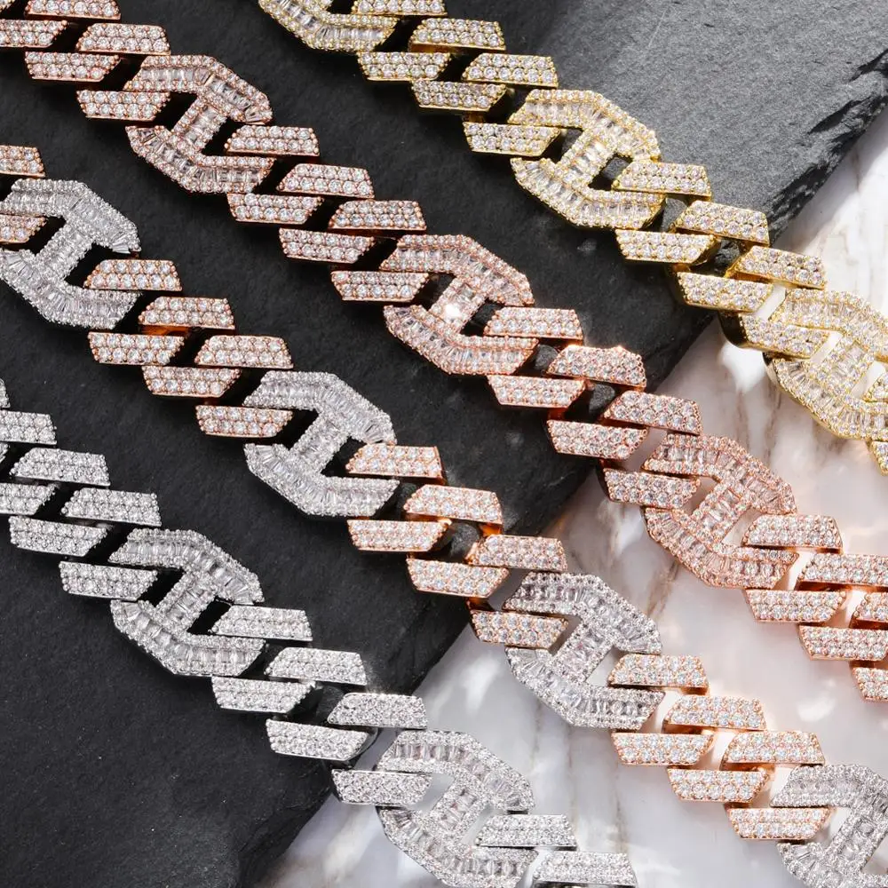 2021 New Fashion Zircon Gold Silver Plated Miami Cuban Diamond Necklace Cuban Link Chain for Men
2021 New Fashion Zircon Gold Silver Plated Miami Cuban Diamond Necklace Cuban Link Chain for Men