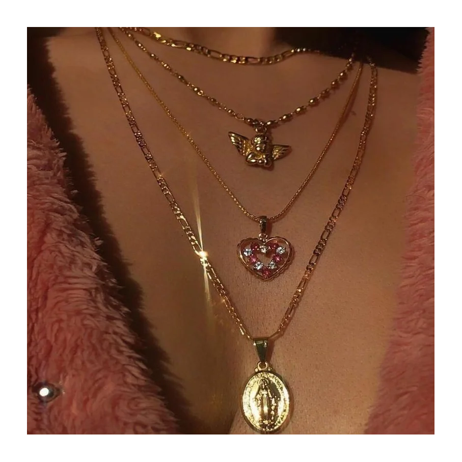 wholesale cheap 18k gold plated triple butterfly pearl heart multi layer coin necklace set women 2022, As picture
wholesale cheap 18k gold plated triple butterfly pearl heart multi layer coin necklace set women 2022, As picture