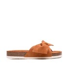 Women's Sandals Mules Platform Shoes Summer Suede Slippers Bow Open Toe Footwear