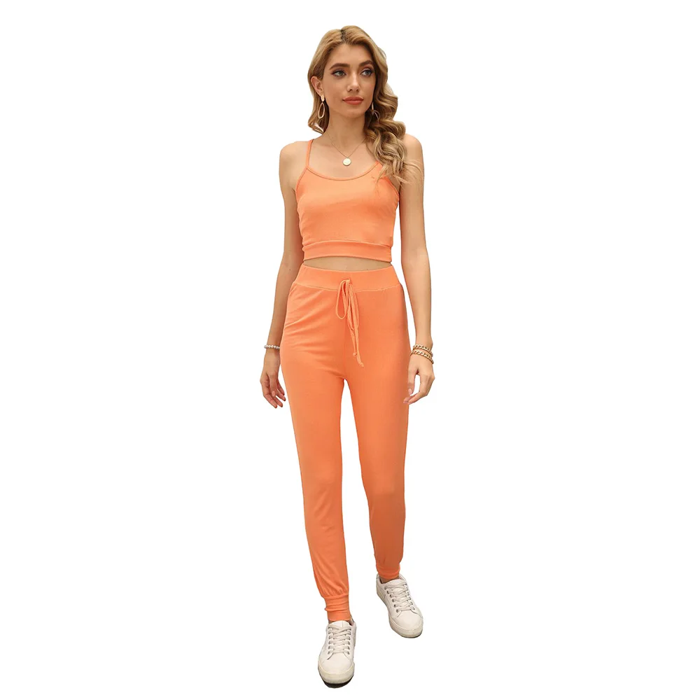 Hot Selling Solid Color Crop Camisole Two Piece Set Outfits for Women, Customized color
Hot Selling Solid Color Crop Camisole Two Piece Set Outfits for Women, Customized color