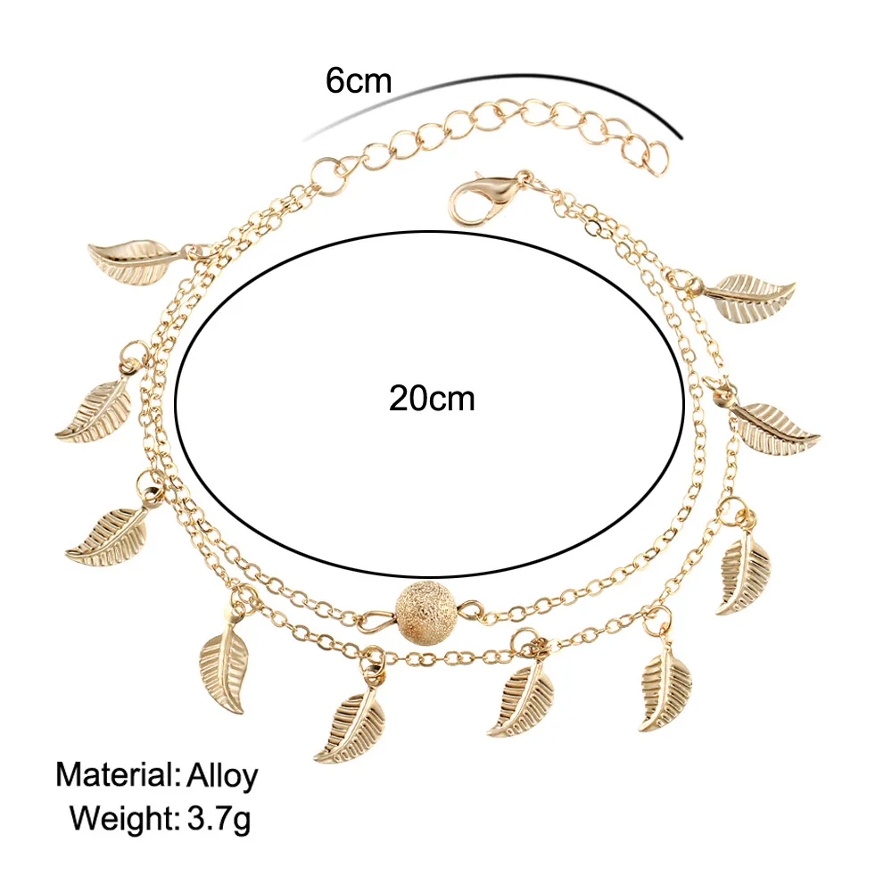 Wholesale Gold plated Ankle Chain Little Leaf Pendant Adjustable Bracelet Anklets for Women, Gold and silver
Wholesale Gold plated Ankle Chain Little Leaf Pendant Adjustable Bracelet Anklets for Women, Gold and silver