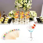Customized High Quality Colored Bamboo Brochette Meat Skewer