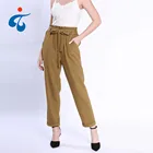 Summer stylish 100% cotton ankle-length elegant casual pants for women