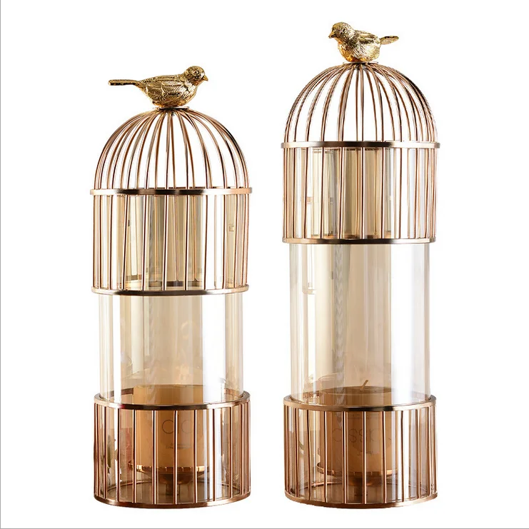 Manufacturers wholesale light luxury modern alloy iron art golden birdcage vase decoration table top, Glod
Manufacturers wholesale light luxury modern alloy iron art golden birdcage vase decoration table top, Glod