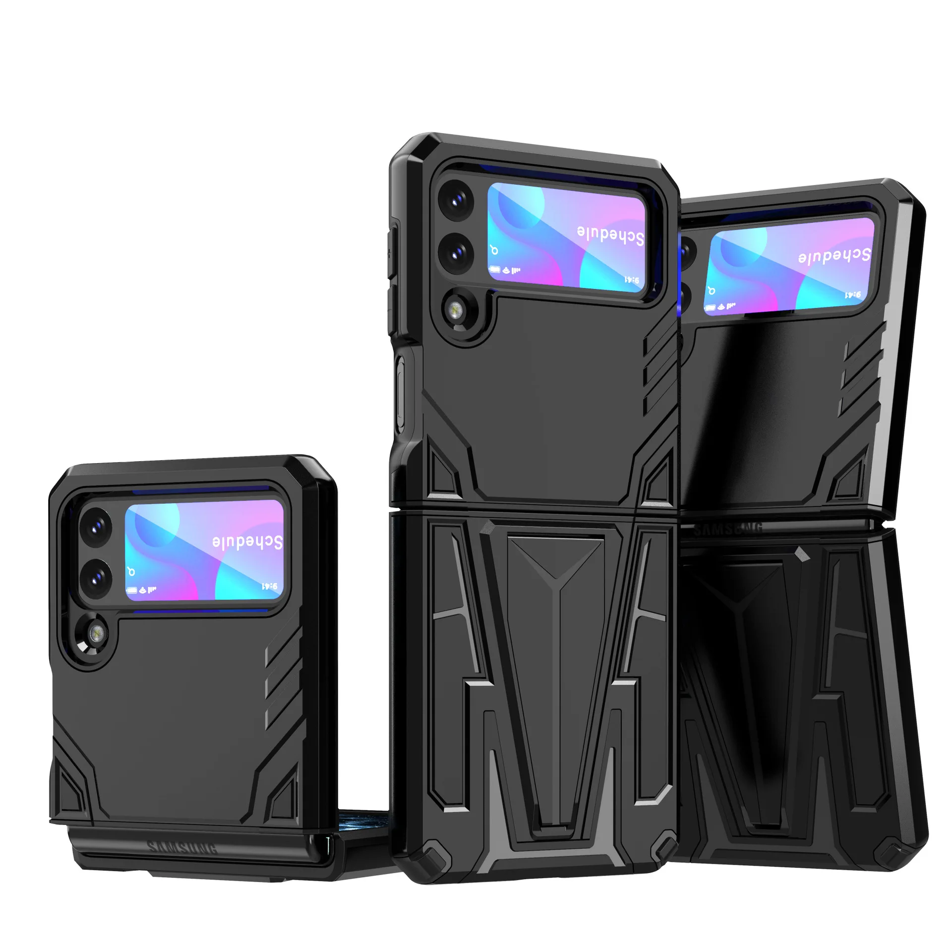 New Arrival Shockproof Armor Stand Phone Cases for Samsung Galaxy Z Flip 3, Black, blue, silver, rose gold, red
New Arrival Shockproof Armor Stand Phone Cases for Samsung Galaxy Z Flip 3, Black, blue, silver, rose gold, red