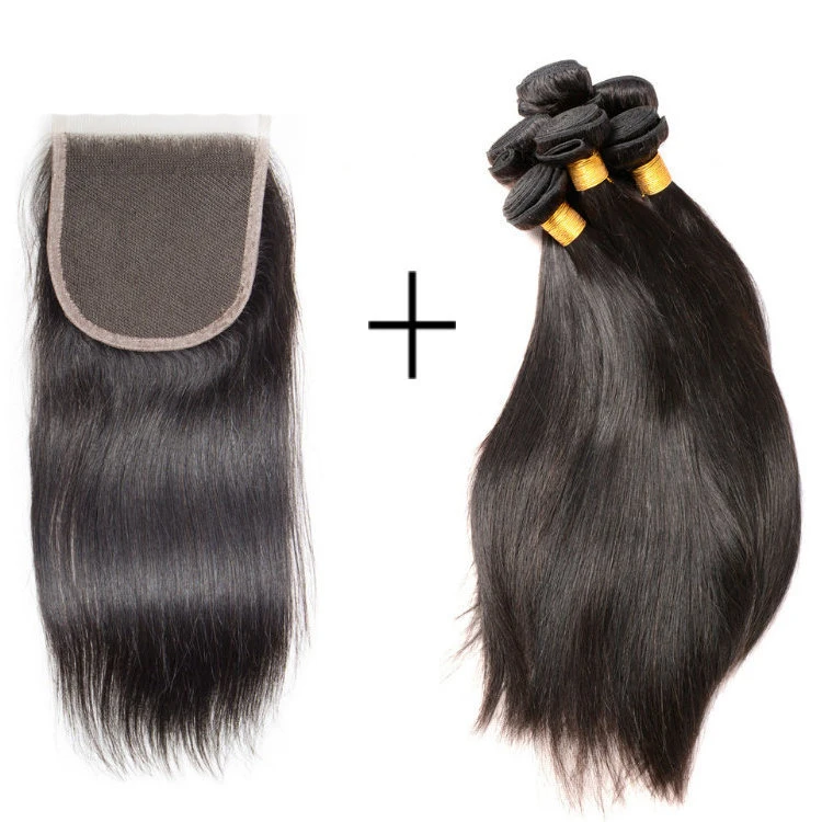 Brazilian black straight human hair Extension straight virgin Hair Bundles With Closure
Brazilian black straight human hair Extension straight virgin Hair Bundles With Closure