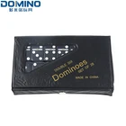 Domino Double 6 Small Plastic Mini Urea Domino Set With Blue Color PVC Box