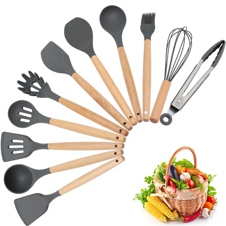 Best Seller Products Eco-friendly Kitchen Utensils 11pcs Set Cookware Set Silicone Kitchen Gadgets Home Kitchen Cooking, Gray
Best Seller Products Eco-friendly Kitchen Utensils 11pcs Set Cookware Set Silicone Kitchen Gadgets Home Kitchen Cooking, Gray