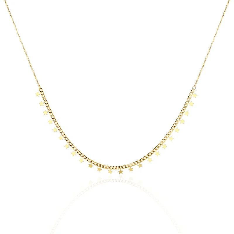 Summer fashion 14k gold classic women lady fine jewelry star charm tassel chain choker necklace jewelry
Summer fashion 14k gold classic women lady fine jewelry star charm tassel chain choker necklace jewelry