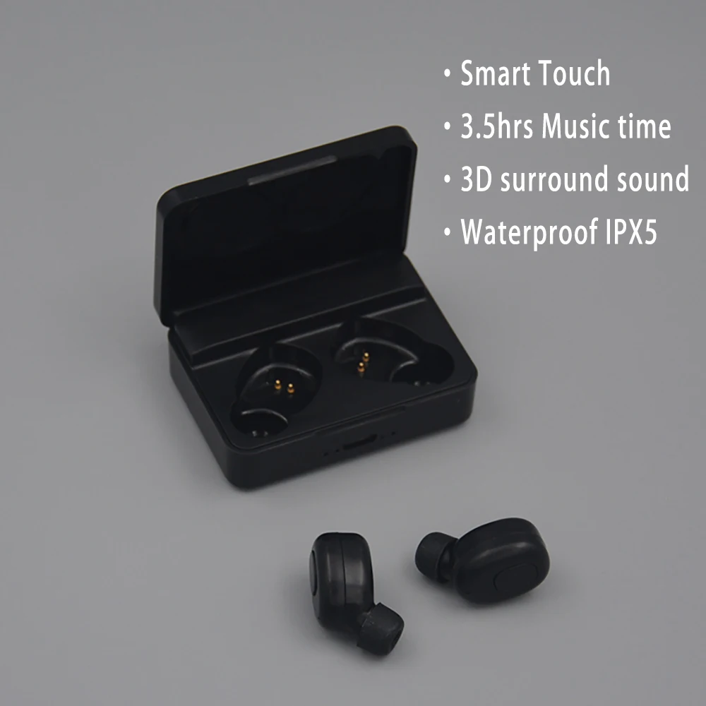 DF Best Selling T10 Tws 3D Surround Sound Headphone LED Indicate Ecouteur Stereo Headset Wireless Earbuds Earphone, Black/blue/silvery
DF Best Selling T10 Tws 3D Surround Sound Headphone LED Indicate Ecouteur Stereo Headset Wireless Earbuds Earphone, Black/blue/silvery