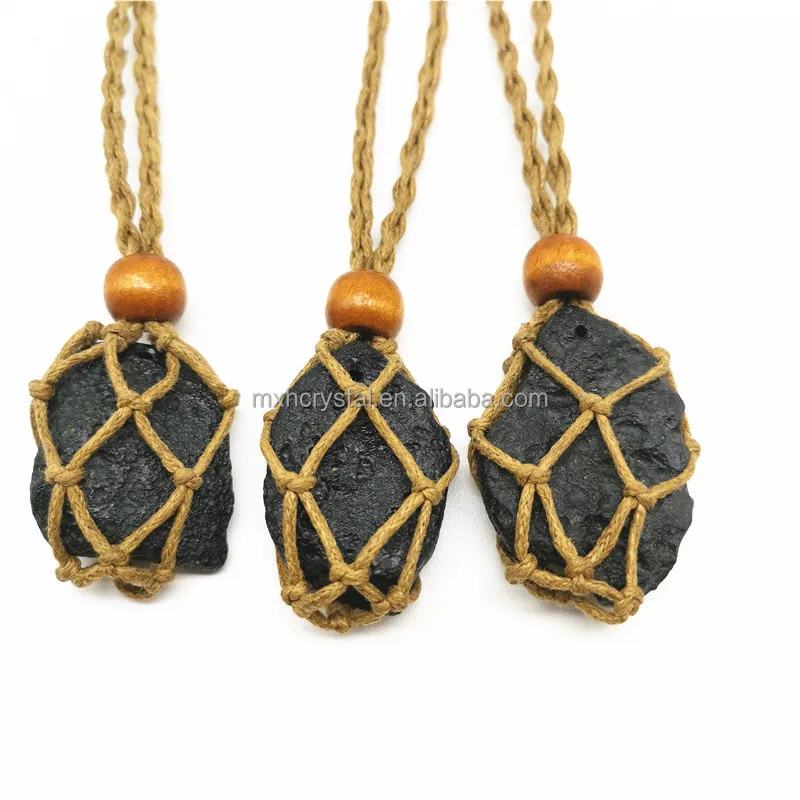 Original Stone Tektite Pendant Raw Gemstone Black Meteorites Crystal Rock Quartz Holder Necklace Pendant Net Healing Jewelry
Original Stone Tektite Pendant Raw Gemstone Black Meteorites Crystal Rock Quartz Holder Necklace Pendant Net Healing Jewelry