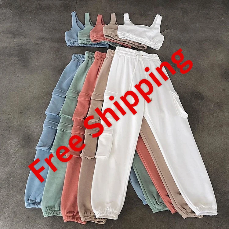 XS-L 2021 Fashion Mid Waist Drawstring sweatpants Women pocket cargo Joggers pants two piece set
XS-L 2021 Fashion Mid Waist Drawstring sweatpants Women pocket cargo Joggers pants two piece set