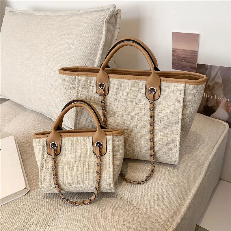 Large Capacity Hand Bags Luxury Chain Crossbody Bags For Women Casual Wild Flax Canvas Tote Trendy Office Lady Handbags Bolsas
Large Capacity Hand Bags Luxury Chain Crossbody Bags For Women Casual Wild Flax Canvas Tote Trendy Office Lady Handbags Bolsas