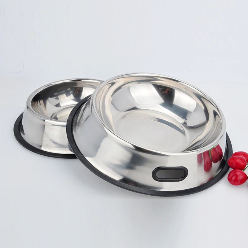 stainless steel metal stamped logo nati-skidding silicone based ring various sizes puppy water bowl/travel pet food bowl
stainless steel metal stamped logo nati-skidding silicone based ring various sizes puppy water bowl/travel pet food bowl