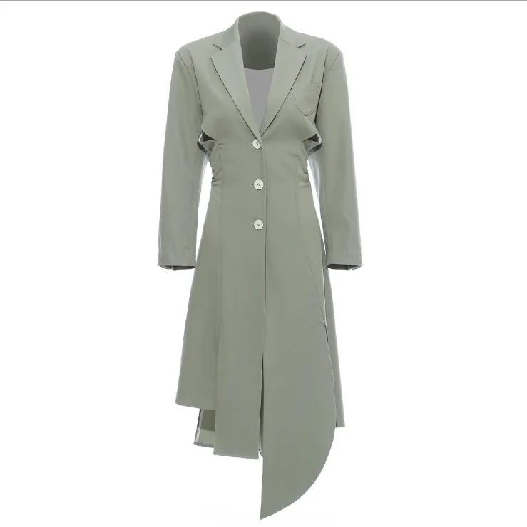 2021 new arrivals spring fashion tailored collar back tie elegant design women office dresses 
2021 new arrivals spring fashion tailored collar back tie elegant design women office dresses