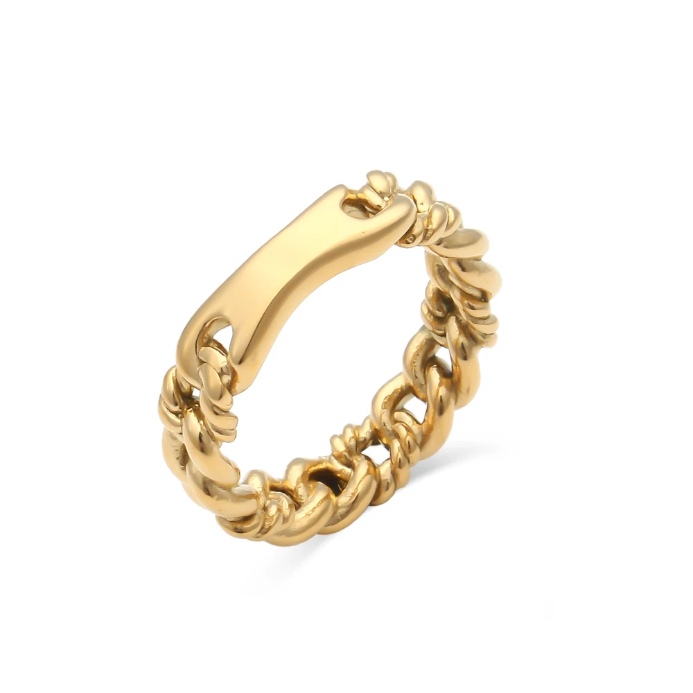 Minimalist 18K Gold Plated Woman Jewelry Rings stainless steel Open link Chain ring
Minimalist 18K Gold Plated Woman Jewelry Rings stainless steel Open link Chain ring