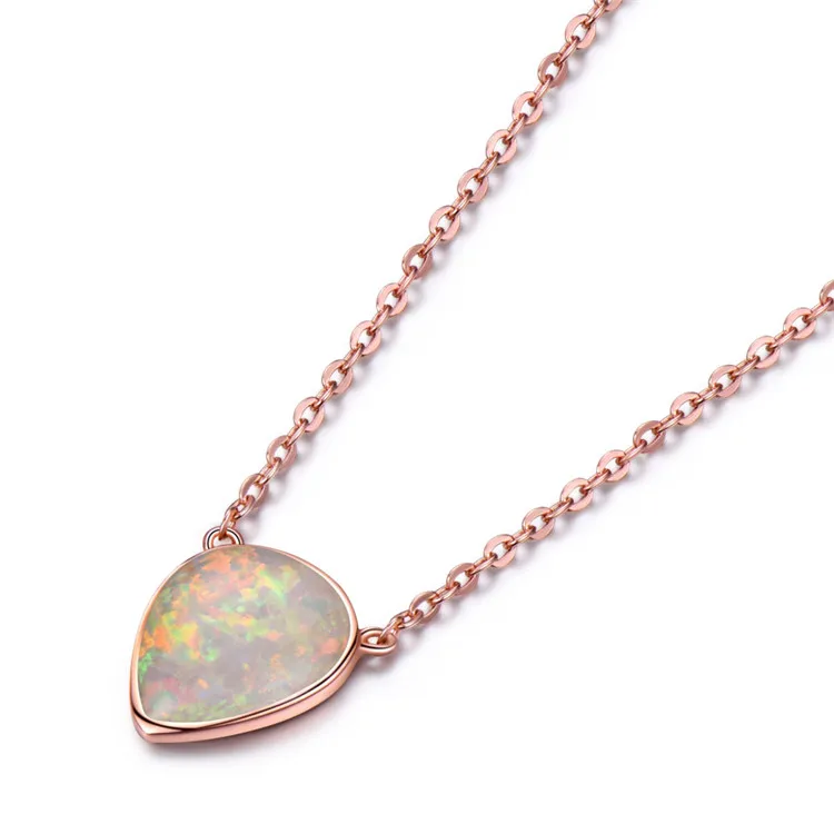 Opal Necklace 18 Inches Rose Gold Plated Teardrop Shape Pendant Women Jewelry 925 Sterling Silver Necklaces
Opal Necklace 18 Inches Rose Gold Plated Teardrop Shape Pendant Women Jewelry 925 Sterling Silver Necklaces