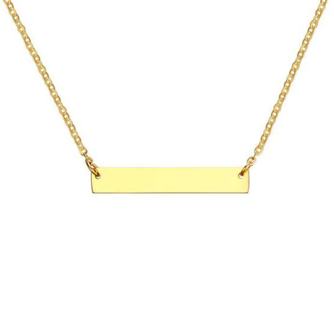 NLJSF00073 Gold Plated Womens Identification Plain Tag Bar Charm Pendant Necklace Custom Name Engraving Jewelry
NLJSF00073 Gold Plated Womens Identification Plain Tag Bar Charm Pendant Necklace Custom Name Engraving Jewelry
