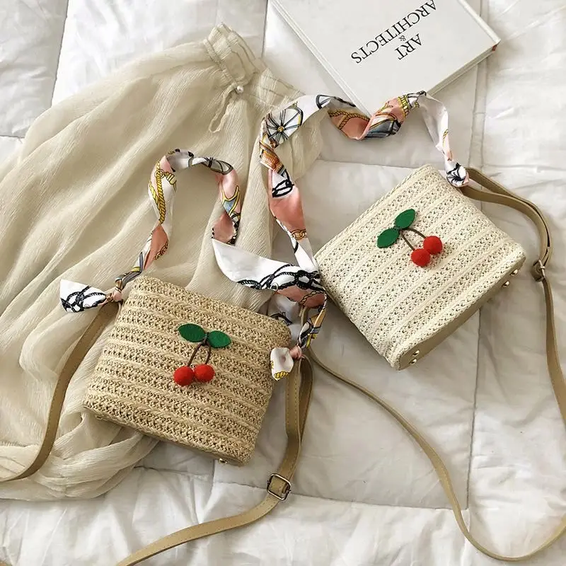 Ins Fashion Women Summer Beach Natural Straw Mini Crossbody Shoulder Bucket Tote Bags with Scarf Top Handle
Ins Fashion Women Summer Beach Natural Straw Mini Crossbody Shoulder Bucket Tote Bags with Scarf Top Handle