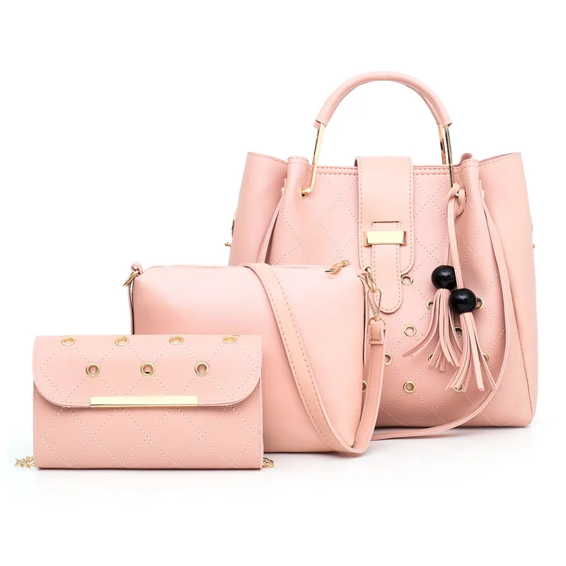2020 Trendy woman tote bag pu leather ladies large capacity handbag set shoulder bag 3in1sets, Pink,red,brown,black,blue
2020 Trendy woman tote bag pu leather ladies large capacity handbag set shoulder bag 3in1sets, Pink,red,brown,black,blue