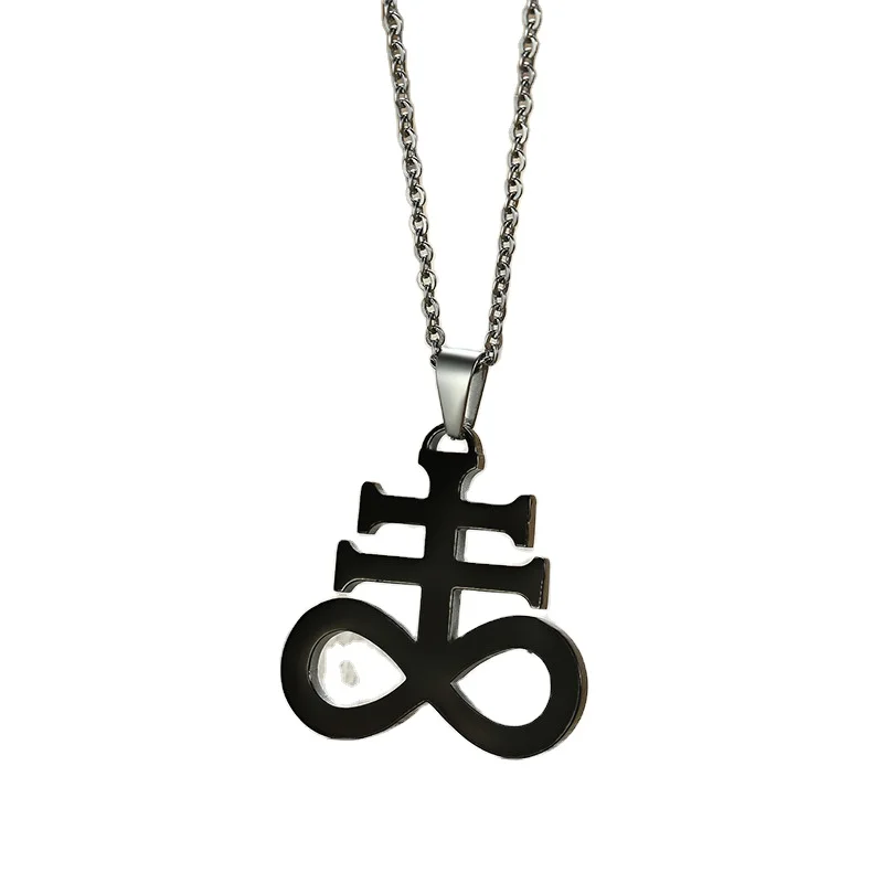 Cool Leviathan Cross Sulfur Pendant Necklace Stainless Steel Church Satan Satan Upside Down Crucifix Male Jewelry 
Cool Leviathan Cross Sulfur Pendant Necklace Stainless Steel Church Satan Satan Upside Down Crucifix Male Jewelry