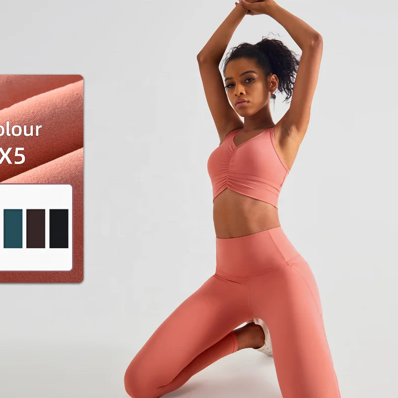 2022 new lulu yoga fitness suit women's pleated breast underwear high waist hip lift pocket tights yoga set, Multi color
2022 new lulu yoga fitness suit women's pleated breast underwear high waist hip lift pocket tights yoga set, Multi color
