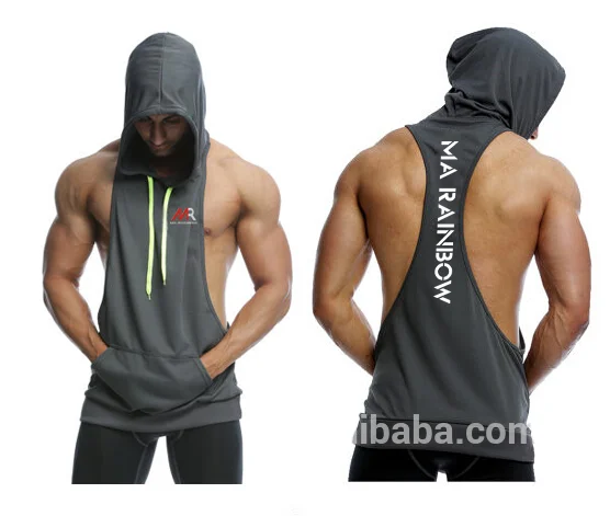 sleeveless stringer hoodie