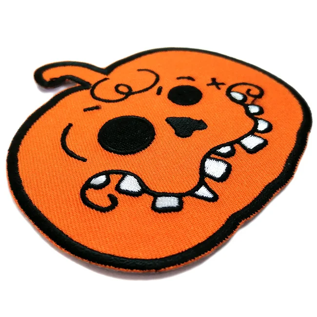 Wholesale Custom orange pumpkin logo embroidery cartoon patch iron on embroidered patches, Customized color
Wholesale Custom orange pumpkin logo embroidery cartoon patch iron on embroidered patches, Customized color