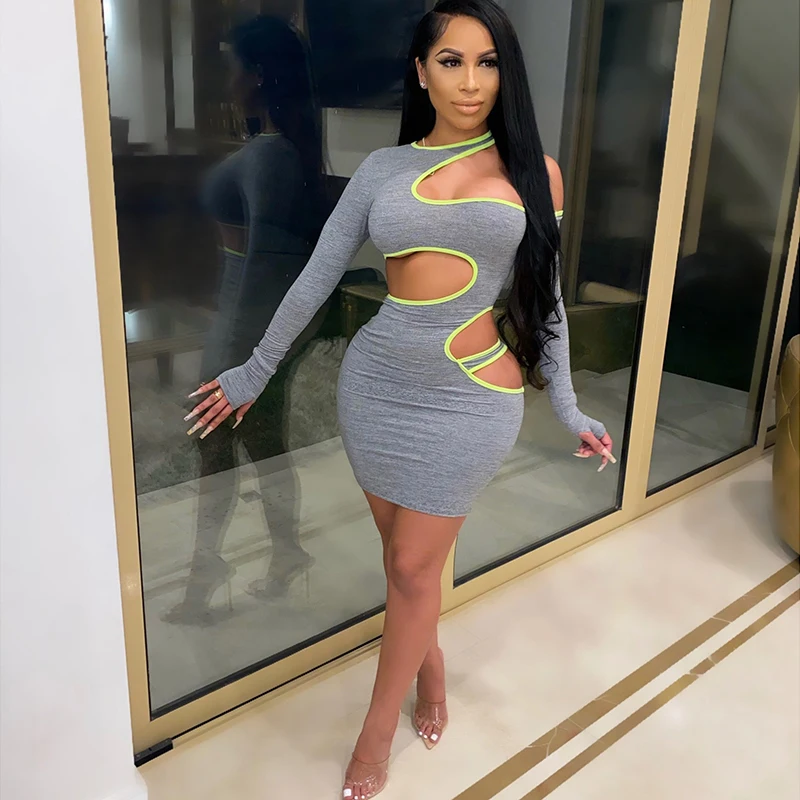 summer Fashion Streertwear Gray Comfortable Sexy Slim Hollow Personality Women Dress
summer Fashion Streertwear Gray Comfortable Sexy Slim Hollow Personality Women Dress