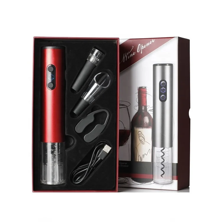 Electric Wine Opener with USB Charging Cable Wine Lover Gift Set Holiday Birthday Wedding Kit with Batteries and Foil Cutter
Electric Wine Opener with USB Charging Cable Wine Lover Gift Set Holiday Birthday Wedding Kit with Batteries and Foil Cutter