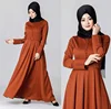 Elegant Muslim Maxi Dress With Long Sleeves Ladies Middle East Islamic Clothing