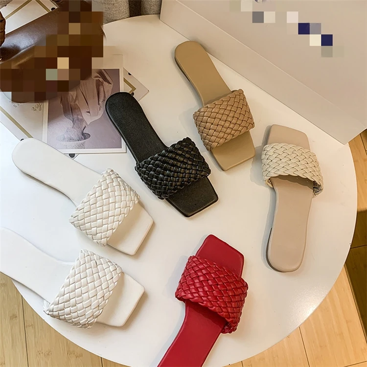 New Style Woven Surface Single-strap Slipper Square Head Slipper Flat Versatile Women's Slippers, As picture
New Style Woven Surface Single-strap Slipper Square Head Slipper Flat Versatile Women's Slippers, As picture