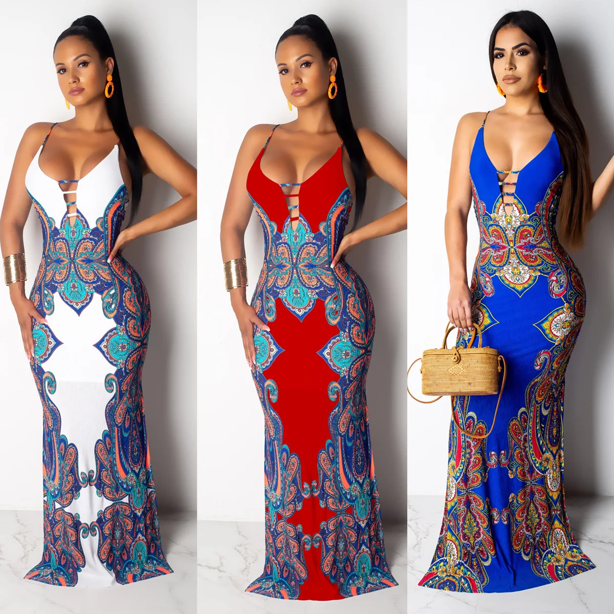 GX048 Bohemian Beach Vintage Tribal Print Slip Backless Casual Long Maxi Dresses Women, Picture
GX048 Bohemian Beach Vintage Tribal Print Slip Backless Casual Long Maxi Dresses Women, Picture